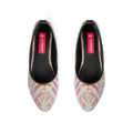 Black Round Toe Shoe Rose Ikat