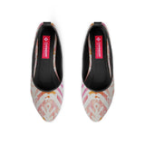 Black Round Toe Shoe Rose Ikat - CANVAEGYPT