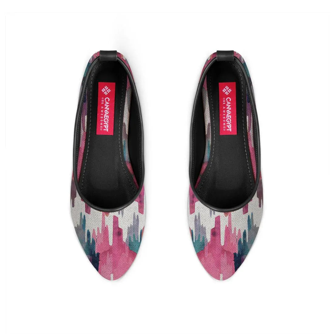 Black Round Toe Shoe Rose quarts - CANVAEGYPT