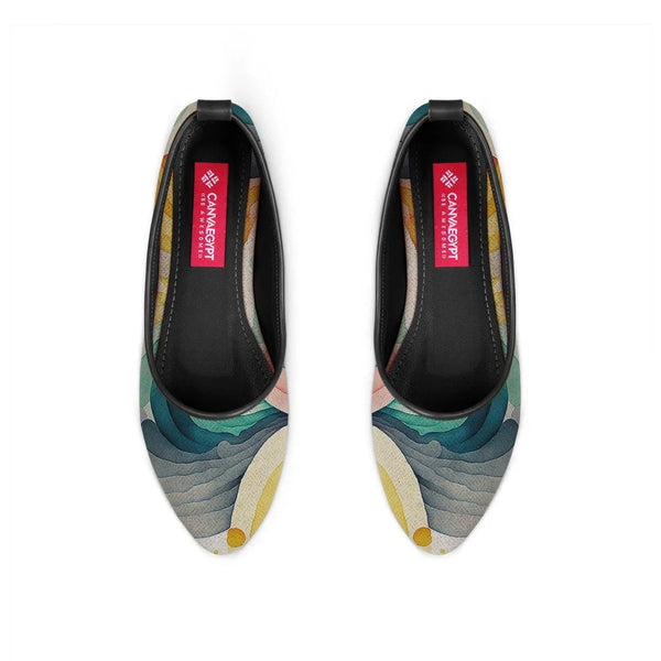 Black Round Toe Shoe Scribbles - CANVAEGYPT