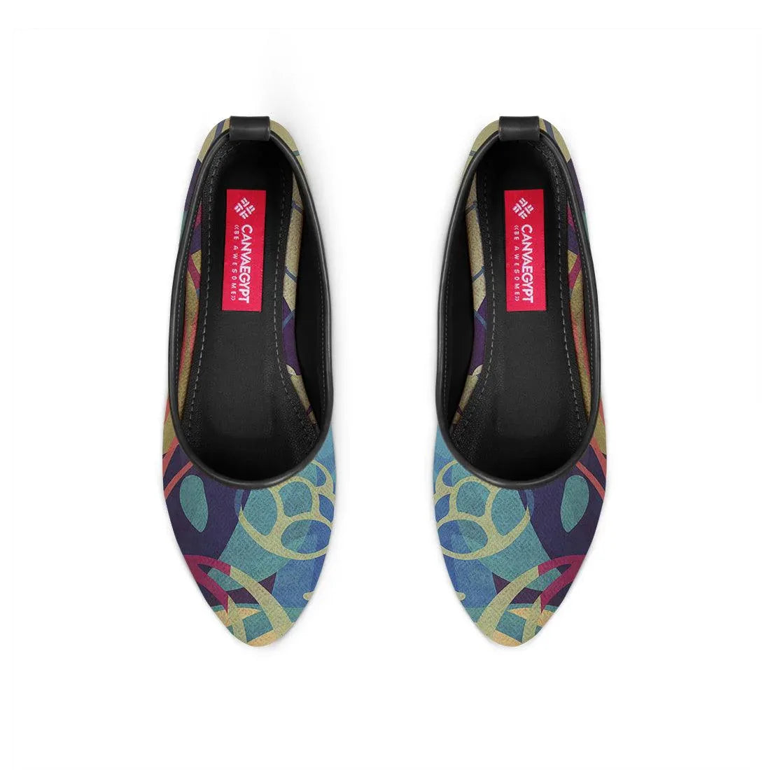 Black Round Toe Shoe Sea Herbs - CANVAEGYPT