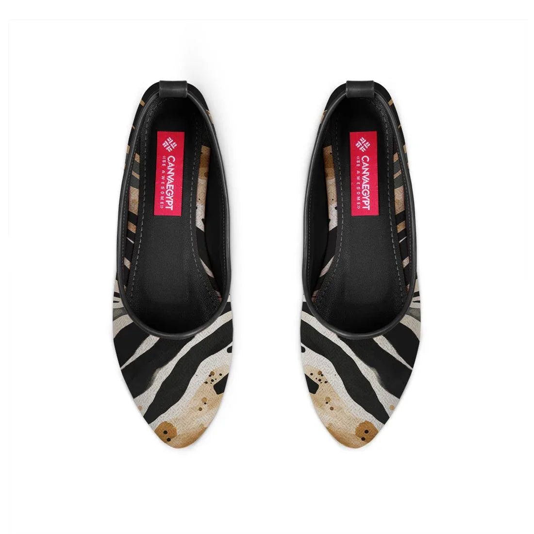 Black Round Toe Shoe Short Leaf - CANVAEGYPT