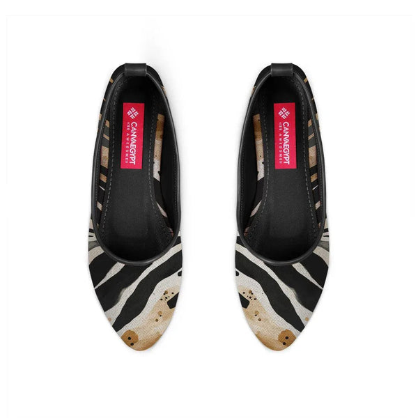 Black Round Toe Shoe Short Leaf - CANVAEGYPT