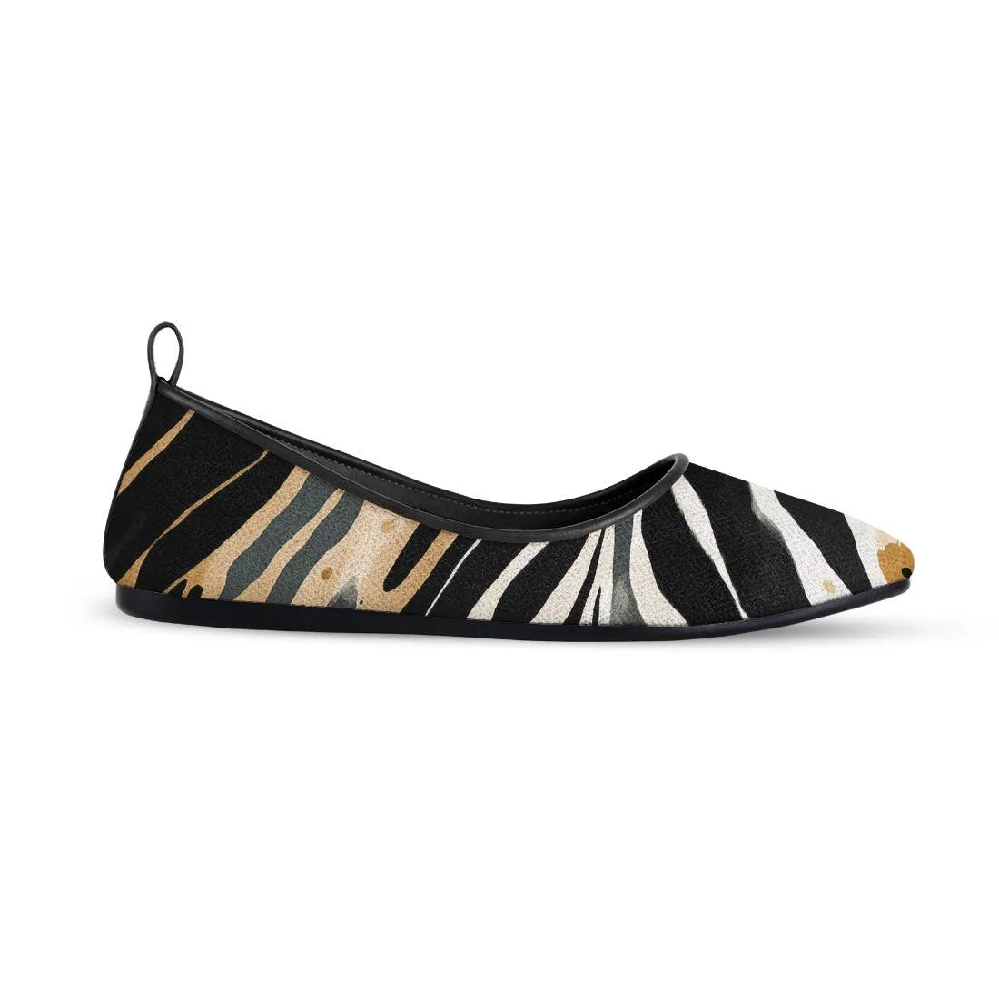Black Round Toe Shoe Short Leaf - CANVAEGYPT