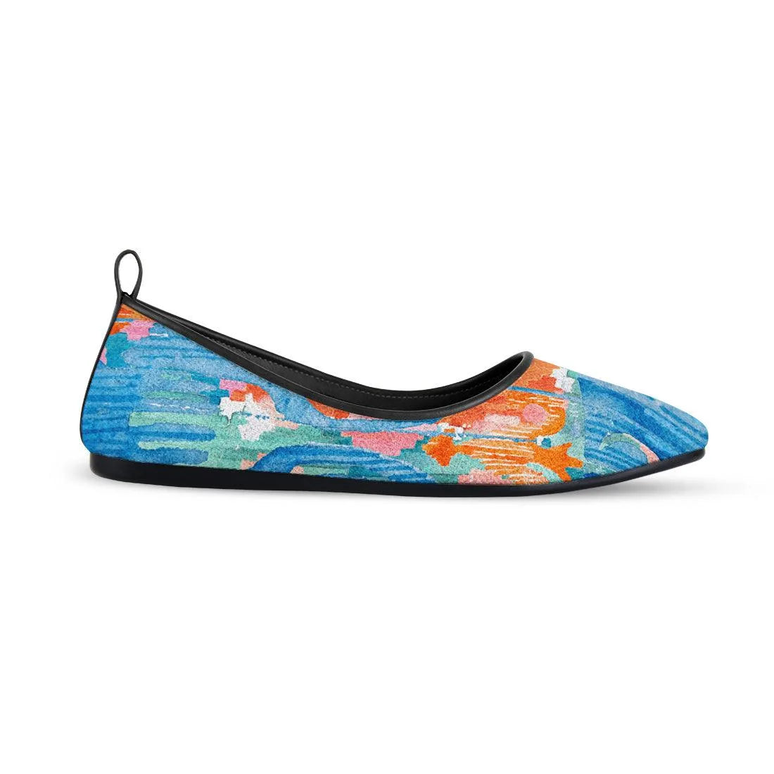 Black Round Toe Shoe Electric blue - CANVAEGYPT