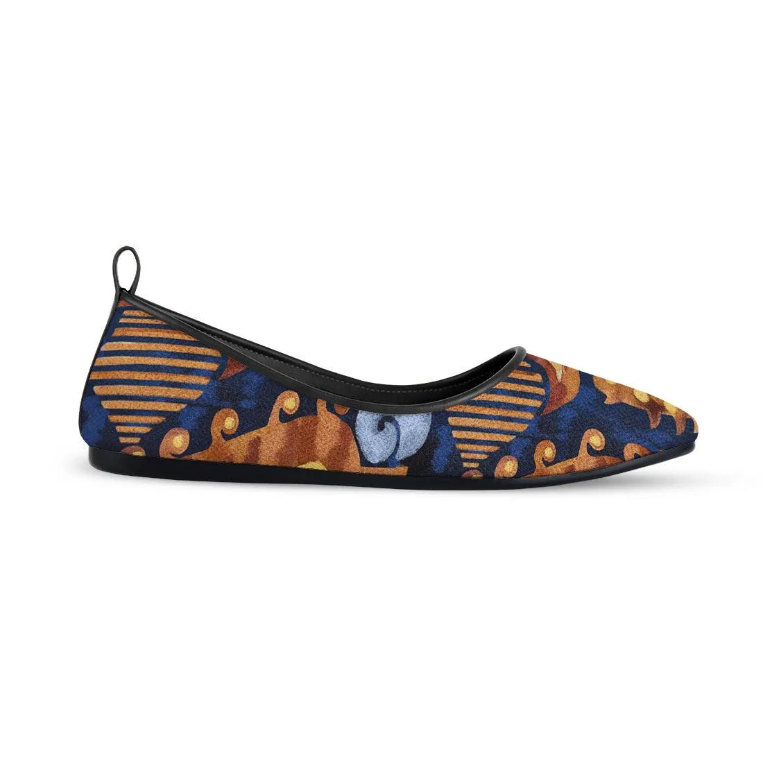 Black Round Toe Shoe Gold garden - CANVAEGYPT