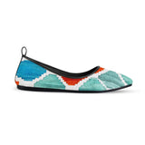 Black Round Toe Shoe Rhombus - CANVAEGYPT