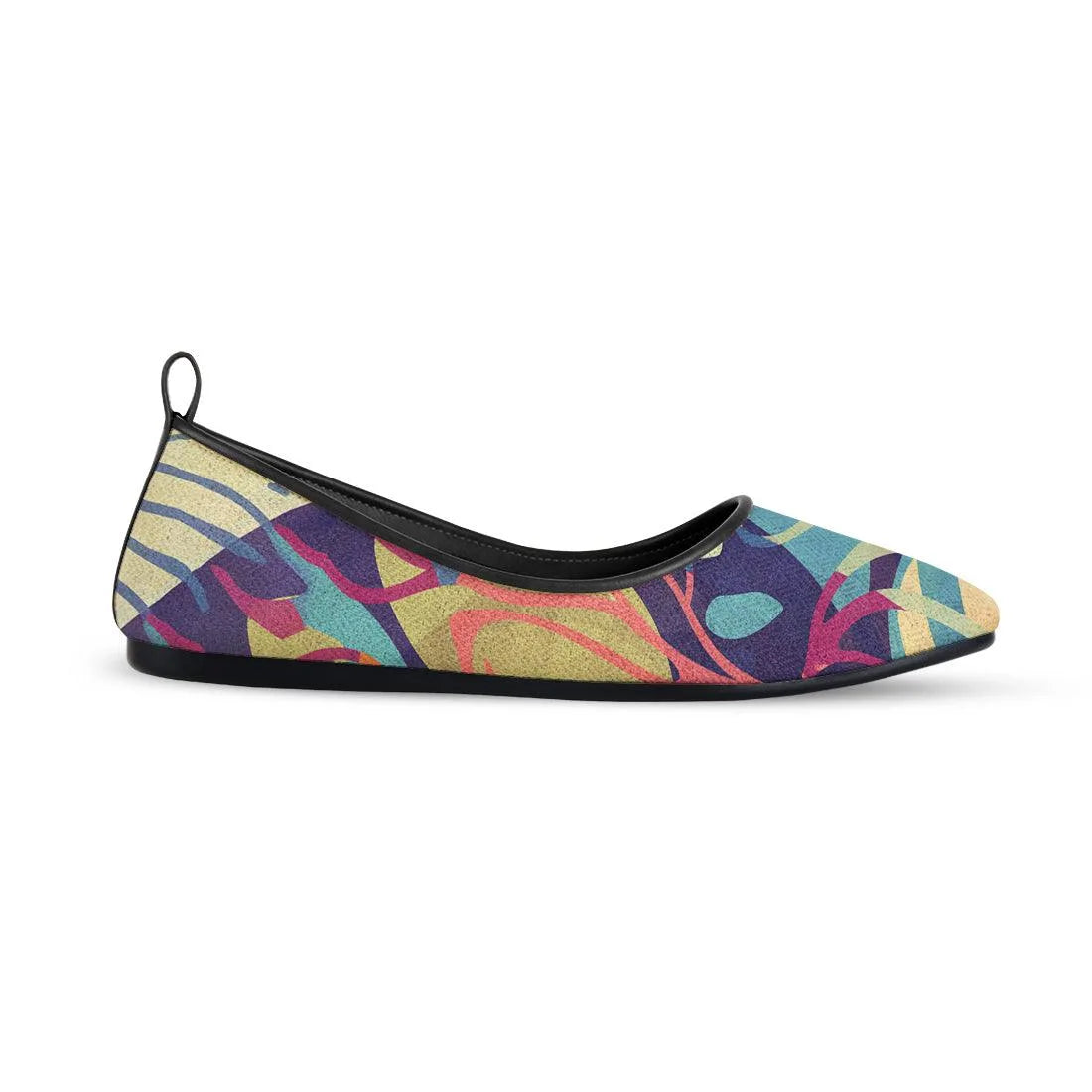 Black Round Toe Shoe Sea Herbs - CANVAEGYPT