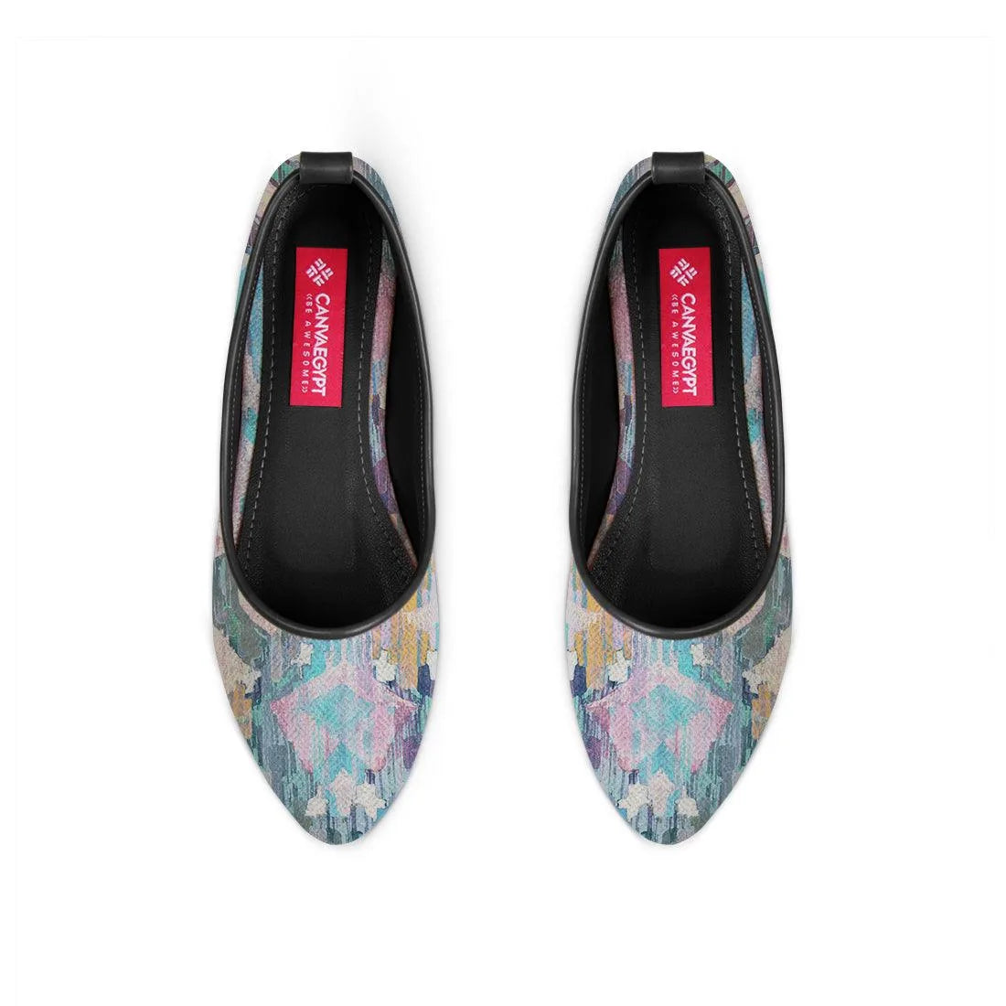 Black Round Toe Shoe Vibrant purple - CANVAEGYPT