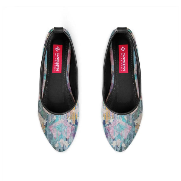 Black Round Toe Shoe Vibrant purple - CANVAEGYPT