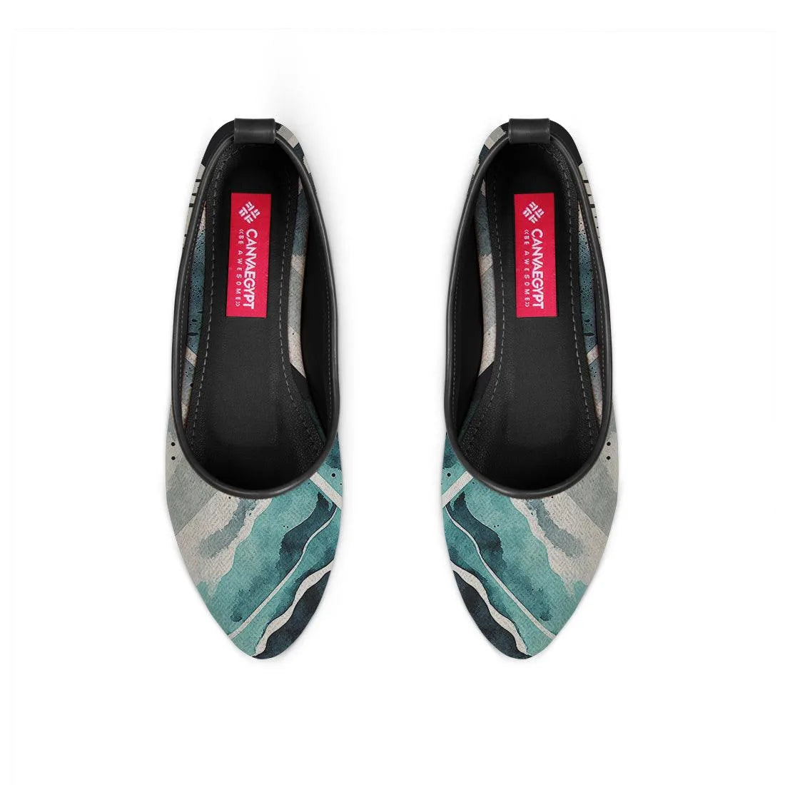 Black Round Toe Shoe Waves - CANVAEGYPT