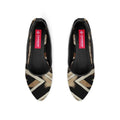 Black Round Toe Shoe ZigZag