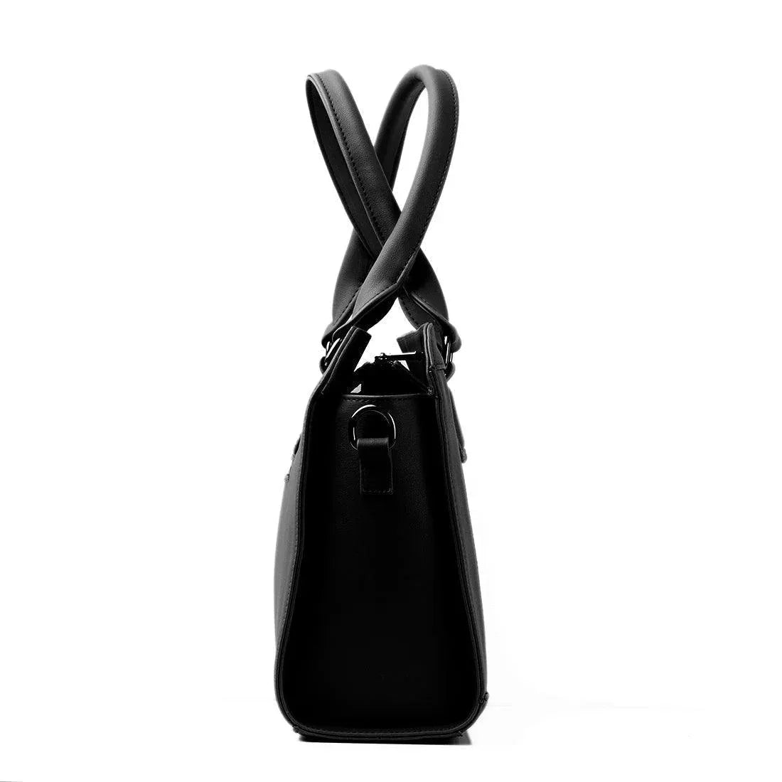 Black Travel Hobo Bag Lilac locks - CANVAEGYPT