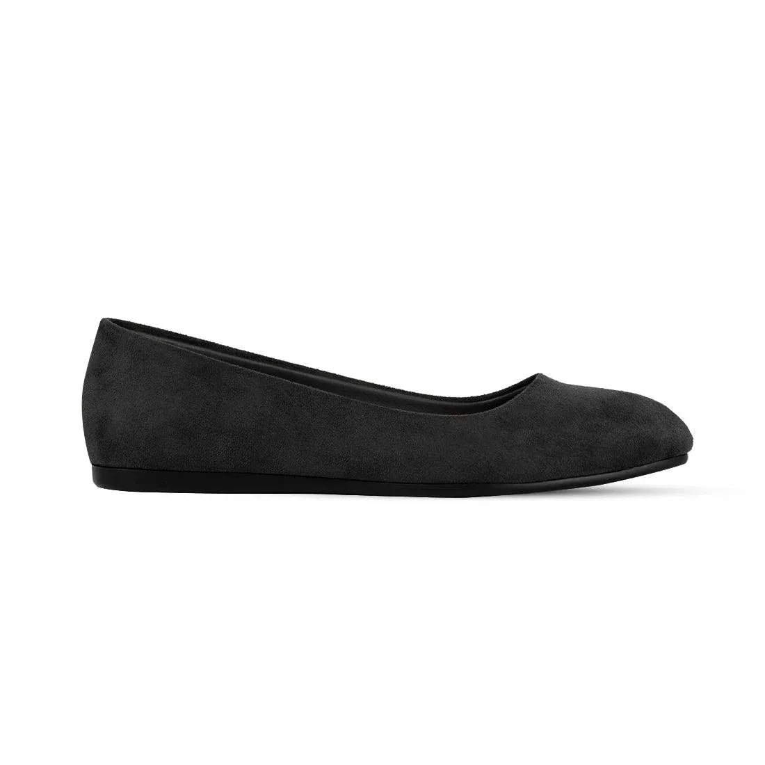 Black Solid Round Toe - CANVAEGYPT
