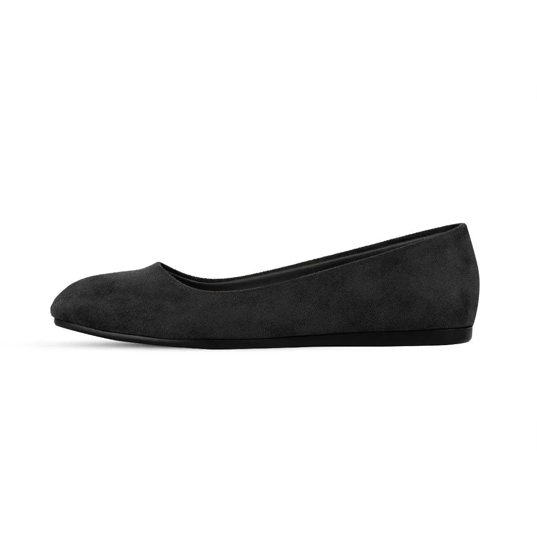 Black Solid Round Toe - CANVAEGYPT