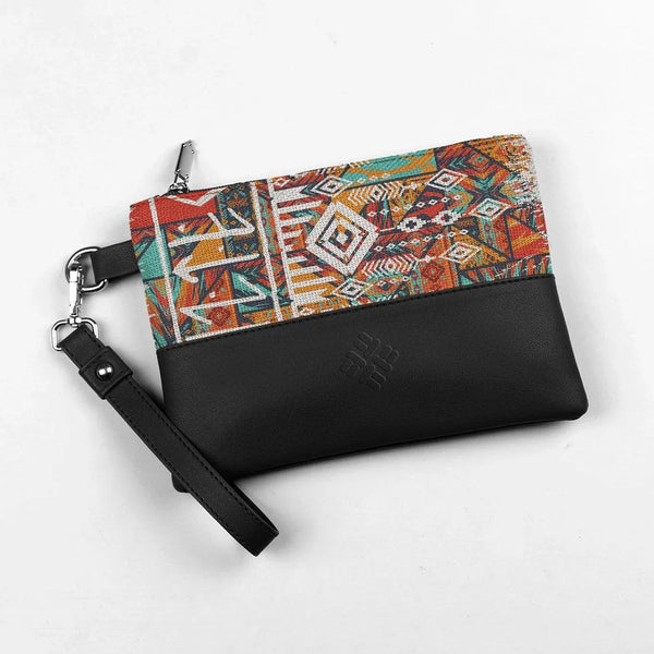 Black Toiletry Pouch African Art - CANVAEGYPT
