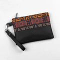 Black Toiletry Pouch African Pattern