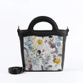 Black Top Handle Handbag Floary