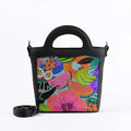 Black Top Handle Handbag Summer Pattern