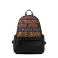 Black Vivid Backpack African Pattern