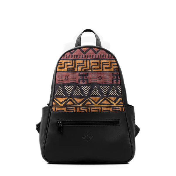 Black Vivid Backpack African Pattern - CANVAEGYPT