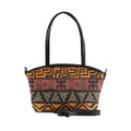 Black Wide Tote Bag African Pattern