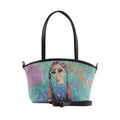 Black Wide Tote Bag Lilac locks