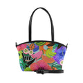 Black Wide Tote Bag Summer Pattern