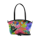 Black Wide Tote Bag Summer Pattern - CANVAEGYPT