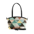 Black Wide Tote Bag Summer Triangles