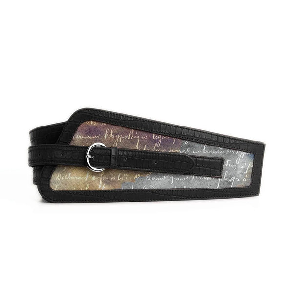 Black Women's Belt Old Letter - CANVAEGYPT