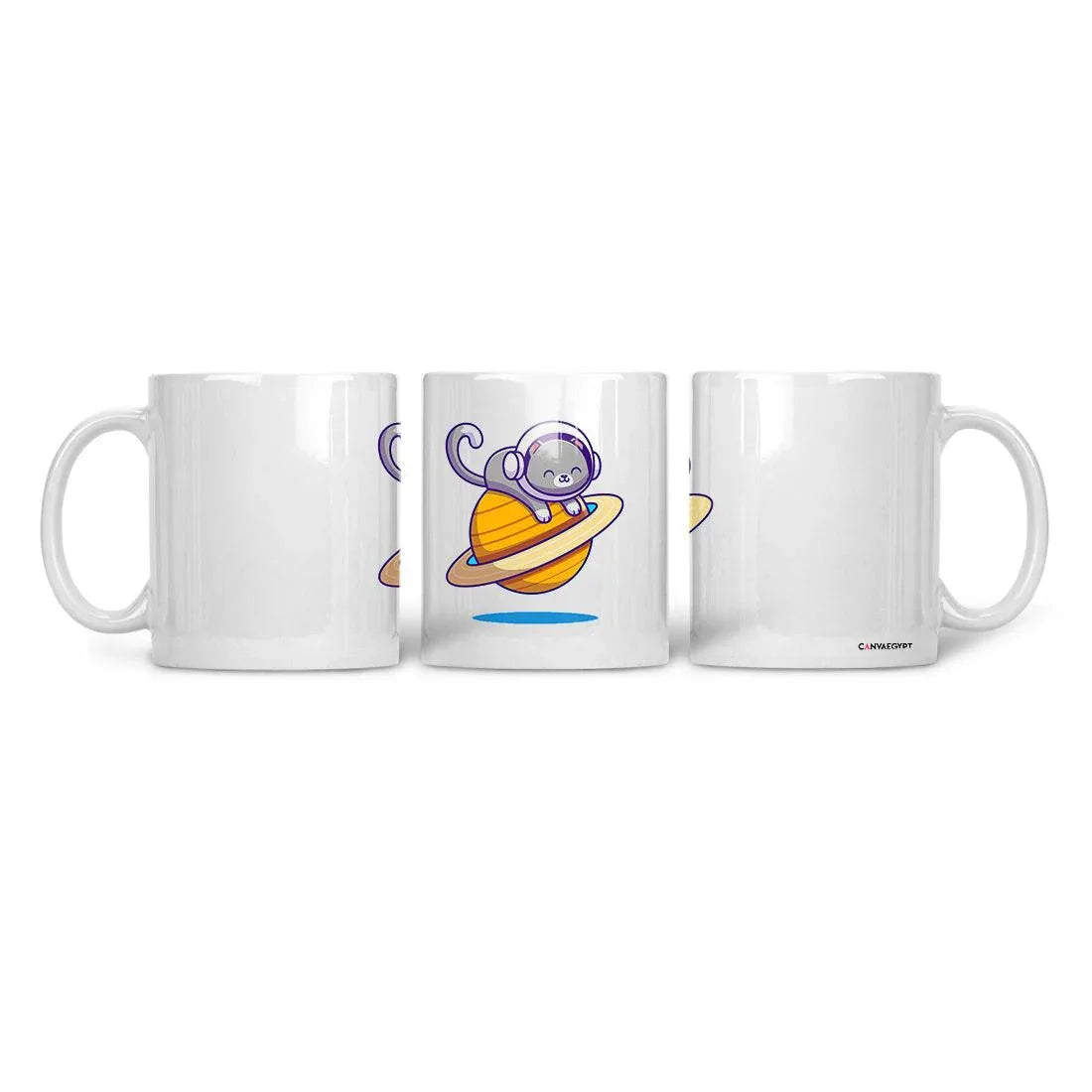Ceramic Mug Astronaut Cat - CANVAEGYPT