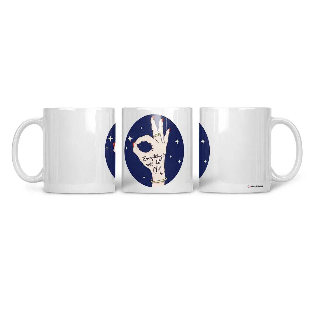 Ceramic Mug Everything will be ok - CANVAEGYPT