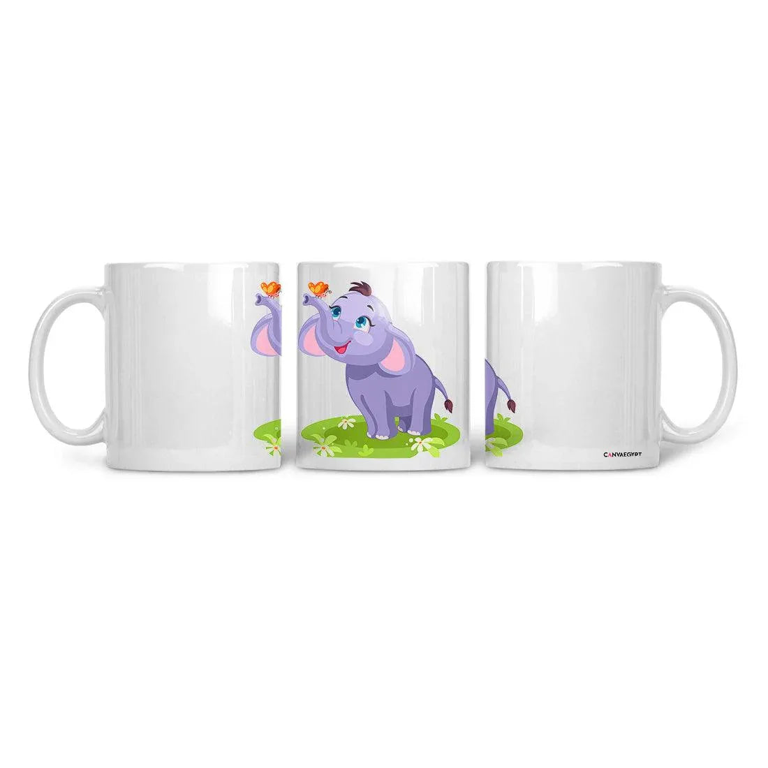 Ceramic Mug Happy elephant - CANVAEGYPT