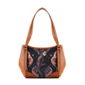Leather Tote Bag Lotus Head