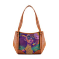 Leather Tote Bag Pinky Hair