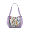 Lavender Leather Tote Bag Brushes Spots