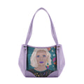 Lavender Leather Tote Bag Extraterrestrial