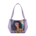 Lavender Leather Tote Bag Flamingo Queen