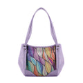 Lavender Leather Tote Bag Flows