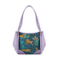Lavender Leather Tote Bag Jungle