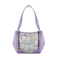 Lavender Leather Tote Bag Kitty