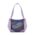 Lavender Leather Tote Bag Life is Nothing Without Love