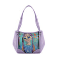 Lavender Leather Tote Bag Lilac Locks