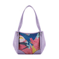 Lavender Leather Tote Bag Paint