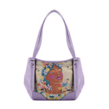 Lavender Leather Tote Bag Save The Bees - CANVAEGYPT