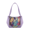 Lavender Leather Tote Bag Sea Herbs
