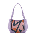 Lavender Leather Tote Bag Texture