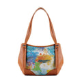 Leather Tote Bag Abstract
