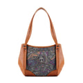 Leather Tote Bag Abstract Jungle